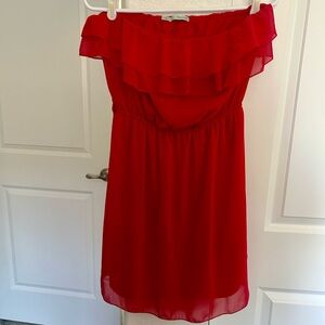 Maurices Vibrant Red Strapless Dress